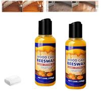 Spray de cera de abeja natural micromolecularizada, cera de abejas para muebles, limpiador en aerosol de cera de abejas, 120 ml, cera de abeja natural para suelos y muebles (2 unidades)
