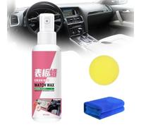 Spray de cera para el cuidado del salpicadero del coche, 120 ml, plástico para el interior del coche, piezas de tablero de instrumentos de restauración, agente de pulido, limpiador en aerosol interior