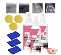 Spray de cera para el cuidado del salpicadero del coche, 120 ml, plástico para el interior del coche, piezas de tablero de instrumentos de restauración, agente de pulido, limpiador en aerosol interior
