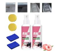 Spray de cera para el cuidado del salpicadero del coche, limpiador de espray interior del coche, piezas de plástico para el tablero de instrumentos de la puerta del coche, restauración de cera de