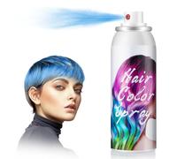 Spray De Color Para El Cabello Azul, Laca Temporal Para El Cabello Coloreada, Spray De Tinte Capilar Lavable De Una Sola Vez Para Fiestas De Disfraces Cosplay Halloween, Tinte Rápido -100ml