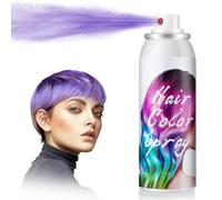 Spray De Color Para El Cabello Morado, Laca Temporal Para El Cabello Coloreada, Spray De Tinte Capilar Lavable De Una Sola Vez Para Fiestas De Disfraces Cosplay Halloween, Tinte Rápido -100ml