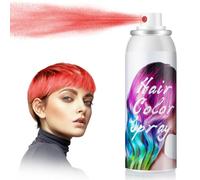 Spray De Color Para El Cabello Rojo, Laca Temporal Para El Cabello Coloreada, Spray De Tinte Capilar Lavable De Una Sola Vez Para Fiestas De Disfraces Cosplay Halloween, Tinte Rápido -100ml