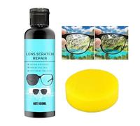 Spray de eliminación de arañazos de lentes, líquido de reparación de vidrio de 100 ml para gafas de sol, spray compacto de reparación de lentes para hombres, mujeres, adolescentes, familia, niñas
