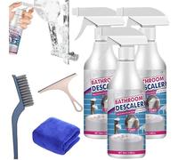 Spray de espuma descalcificadora de baño, 60 ml/59.7 ml, limpiador de inodoro, limpiador de cal, limpiador de espuma de baño para inodoro, vidrio, lavabo, bañera, grifo (3 piezas)