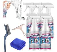 Spray de espuma descalcificadora de baño, 60 ml/59.7 ml, limpiador de inodoro, limpiador de cal para baño, limpiador de espuma para inodoro, vidrio, lavabo, bañera, grifo (5 piezas)