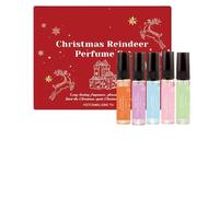 Spray de Fragancia 5ml x 5 Spray Portátil Reno Navideño | Fragancia para Mujer Esencias con Para Hombres Para Diario En Citas, Trabajo, Viaje, Playa, Baño, Cabello Y Piel