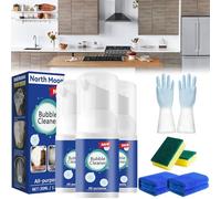 Spray de limpieza multiusos sin enjuague, espuma limpiadora de burbujas, limpiador de burbujas multiusos en aerosol de limpieza profunda de cocina, potente manchas, removedor de grasa y mugre
