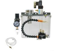 Spray de lubricación de 3 litros para bombas de refrigeración y máquinas herramienta, cuenta con eje flexible de base magnética, opciones de válvula solenoide y control de regulador de presión (110 V)