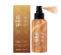 Spray de purpurina corporal, brillo hidratante de bronce, iluminador con fácil aplicación, aumento de brillo, 100 ml, para discoteca, fiesta, reunión