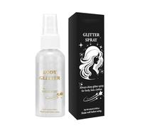 Spray de purpurina para cabello y cuerpo, spray brillante de secado rápido, para piel, cara, pelo, ropa, cuerpo, spray brillante, secado rápido, niebla brillante para el rostro