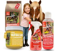 Spray de Purpurina - Spray de Crin para Caballos I Grasa para Cascos con Purpurina I Golosinas para Caballos Champú para Caballos Juego de 4 pz Spray de Cola Golosinas para Caballos 400gr 500ml 250ml