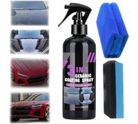 Spray de Recubrimiento nanocerámico 3 en 1 de Alta protección y rápida, Spray Nano reparador de arañazos para Coche, Spray de Cera pulidora para Revestimiento de Coche, Agente r (1PC,300ML)