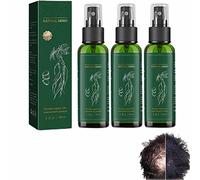 Spray de regeneración de cabello de ginseng rojo,Sérum de crecimiento del cabello,spray para crecimiento del cabello de jengibre para un crecimiento rápido del cabello (3 viales)