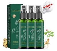 Spray De RegeneracióN Del Cabello Con Ginseng Rojo, Ginseng Para RegeneracióN Del Cabello,Red Ginseng Hairre Spray Acondicionador Del Cabello LocióN Capilar De Jengibre,For Women & Men (3 piezas)