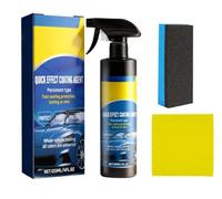 Spray de revestimiento de coche, 3 en 1, agente de revestimiento de efecto rápido multifuncional, lavado sin agua y spray de cera para automóviles, mejora la claridad y la visibilidad, brillo y