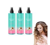 Spray de sal marina para cabello - Spray texturizante seco para volumen y textura para cabello con fijación ligera que da volumen y texturiza para un acabado natural Ondas playeras (3 botellas)
