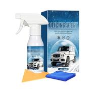 Spray descongelante para parabrisas, 120 ml, descongelador portátil de acción rápida para coche, spray manual transparente para vehículos, al aire libre, uso en invierno con fórmula de larga duración
