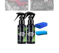 Spray desengrasante de alta resistencia para limpieza de manchas de grasa, limpiador y desengrasante de motor premium, protector de brillo de alta resistencia. (2PCS)