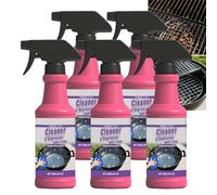 Spray desengrasante de parrilla de acción rápida, limpiador multiusos para parrillas muy sucias, limpiador para barbacoas al aire libre, limpiador de ahumadores para restos de comida quemados (5