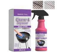 Spray desengrasante para barbacoa, 120 ml, desengrasante para parrillas, aerosol de limpieza para horno, sartenes, manchas de grasa, potente fórmula de limpieza (1)