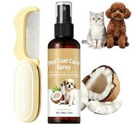 Spray desenredante sin Esfuerzo para Pelo de Mascotas, Spray para el Cuidado del Pelo de Mascotas, removedor de enredos, Pelaje Brillante, acondicionador sin Enjuague para Perros y Gatos (1 Set)