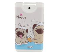 Spray desinfectante de manos de bolsillo de viaje - Pug Carlino - Recargable - Limpieza de gafas, desinfectante de bolso