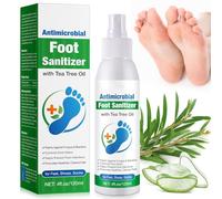 Spray desinfectante para pies, espray de té para el cuidado de las uñas y pies, con aceite natural de árbol de té y aerosoles de aloe vera, olor antipies y aerosoles hidratantes (1)