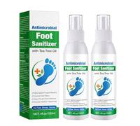 Spray desinfectante para pies, espray de té para el cuidado de las uñas y pies, con aceite natural de árbol de té y aerosoles de aloe vera, olor antipies y aerosoles hidratantes (2)