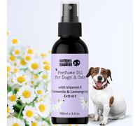 Spray desodorante y perfume natural para perros y gatos - con manzanilla, limoncillo y aceite de colza | Refrescante, calmante y nutritivo para la piel y el pelo | 100 ml