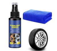 Spray eliminador de óxido, 100 ml, universal de acción rápida, limpiador de ruedas, removedor de manchas de óxido, para coche, , bicicleta, motocicleta, elimina la capa de oxidación, restaura el