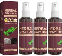 Spray herbal para revertir las canas, acondicionador para oscurecer el cabello, hidratante y nutritivo, ingredientes herbales para cubrir canas, para hombres y mujeres