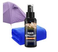 Spray impermeable para tienda de campaña: revestimiento impermeable de 100 ml, protector de tela, fórmula de secado rápido resistente al con toalla de limpieza | Impermeabilización duradera par