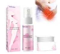 Spray íntimo para mujeres 20 ml + bolsitas de toallitas íntimas extractos de plantas naturales puros, limpieza rápida y cuidado de la zona íntima, para aliviar el olor y la picazón (120 ml + 10