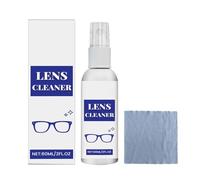 Spray limpiador de cristales para ojos, 60 ml, spray de limpieza de lentes de sol, removedor de manchas con paño para lentes, cámara, teléfono, gafas, pantalla de computadora