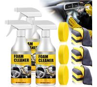 Spray limpiador de espuma para coche, limpiador de espuma multiusos, spray limpiador interior de coche, spray de limpieza profunda para asientos de coche, tableros de instrumentos y superficies (3)