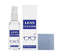 Spray limpiador de gafas de 60 ml - Spray de limpieza de pantallas de teléfono, limpiador antivaho multiusos con paño para teléfono, computadora, cámara, lentes, gafas y pantalla de gafas