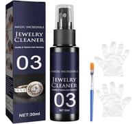 Spray limpiador de joyas Instant Shine, spray de limpieza rápida de joyas, solución limpiadora de joyas Watch Diamond Silver Gold, restaura el brillo y el brillo de las joyas (1 unidad)