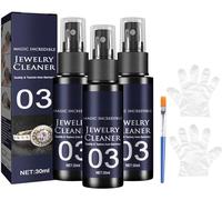 Spray limpiador de joyas Instant Shine, spray de limpieza rápida de joyas, solución limpiadora de joyas Watch Diamond Silver Gold, restaura el brillo y el brillo de las joyas (3 piezas)