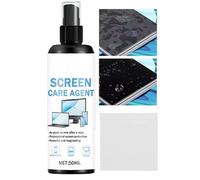 Spray Limpiador De Pantalla: Limpiador De Pantalla Electrónico, Spray Antipolvo De 50 Ml Y Paño De Limpieza, Limpieza Sin Rayas | De Superficies Múltiples para Lentes De Gafas, Monitor De TV