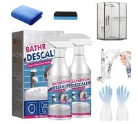 Spray Limpiador Espumoso Descalcificante para Baño, Limpiador Potente contra Manchas Rebeldes, Limpiador Multiuso para Baños Jue Fish para Bañera, Inodoro, Baño, Lavabo de Ducha (1, 2PCS)