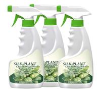 Spray limpiador para plantas artificiales de seda; bruma eliminadora de polvo sin aclarado para follaje y flores artificiales; restaura el brillo natural de las plantas decorativas (3Piezas)