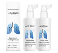 Spray limpiador pulmonar, bruma herbal, spray bucal de 100 ml, menta (2pcs) | Bruma bucal herbal de 100 ml, ingredientes vegetales naturales, aliento fresco con toque de menta, tapón hermético