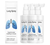 Spray limpiador pulmonar, bruma herbal, spray bucal de 100 ml, menta (3pcs) | Bruma bucal herbal de 100 ml, ingredientes vegetales naturales, aliento fresco con toque de menta, tapón hermético