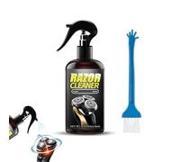 Spray limpiador universal eficiente de maquinilla de afeitar eléctrica, solución de limpieza de afeitadora eléctrica, limpiador de cuchillas con cepillo, elimina el cabello cortado y di adiós a las