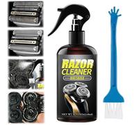 Spray limpiador universal y eficaz para máquinas de afeitar eléctricas, limpiador de cuchillas con cepillo, para limpiar, lubricar y decir adiós a las máquinas de afeitar obstruidas (1pcs)