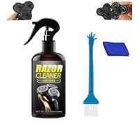Spray Limpiador Universal y Eficiente para Afeitadoras Eléctricas, Solución Limpiadora para Afeitadoras Eléctricas, Limpiador de Cuchillas con Cepillo (1)