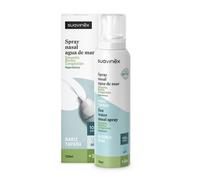 Suavinex, Spray Nasal con Agua de Mar, Apto Embarazadas, Lactancia y Bebés +3 Meses, Hipertónico, Descongestionante, Rinitis y Sinusitis, para Lavados Nasales, 100% Natural, Fuerza Suave, 120 ml