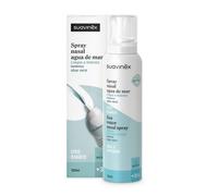 Suavinex, Spray Nasal Infantil con Agua de Mar, Apto Bebés y Niños +3 Años, Isotónico, para la Higiene Diaria, para Lavados Nasales, Limpia e Hidrata, con Aloe Vera, Fuerza Media, 120 ml