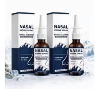 Spray Nasal De Yodo, Bruma Fina No Medicada Para Limpieza Nasal Diaria Y Confort, Cuidado Mineral Para Aire Seco Viajes Y Entornos Polvorientos, 60ml (2PCS)